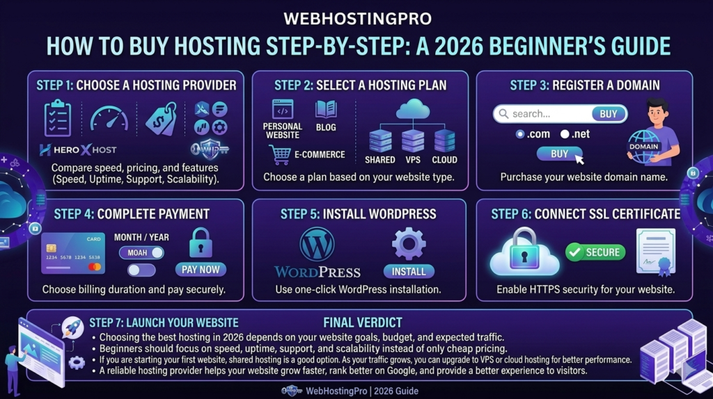 How to buy hosting plan step-by step