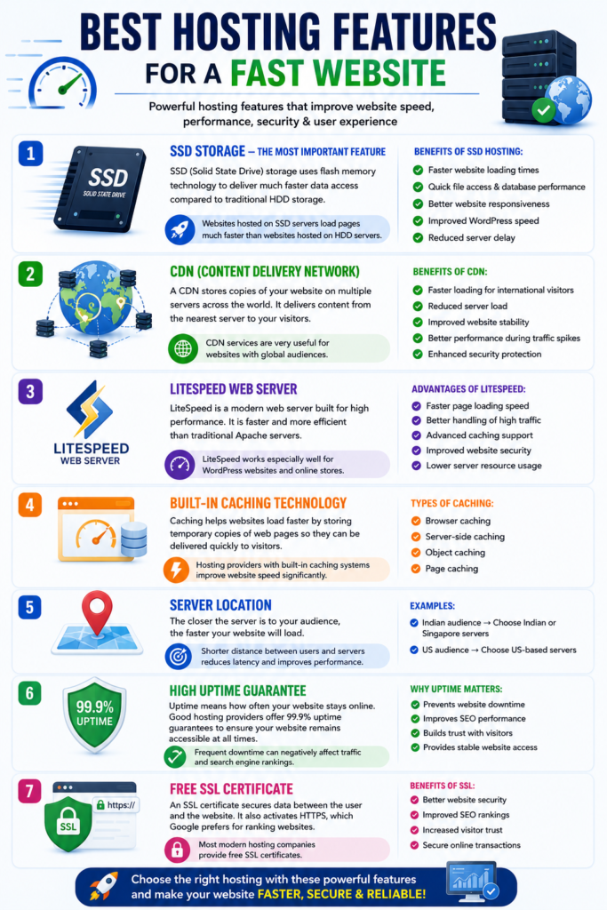 Best Hosting Features for a Fast Website