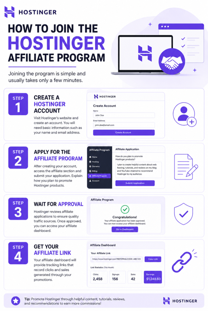 How to join the Hostinger affiliate program