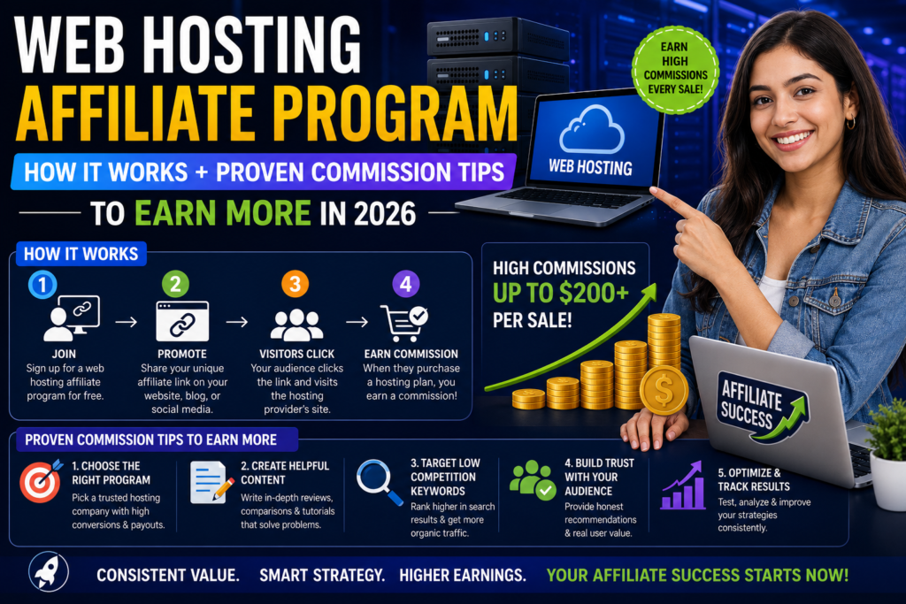 Web Hosting Affiliate Program: How It Works + Proven Commission Tips to Earn More in 2026