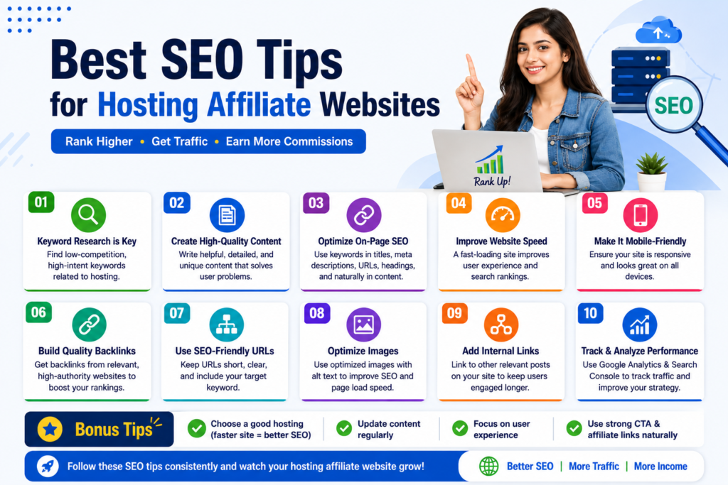Best SEO Tips for Hosting Affiliate Websites