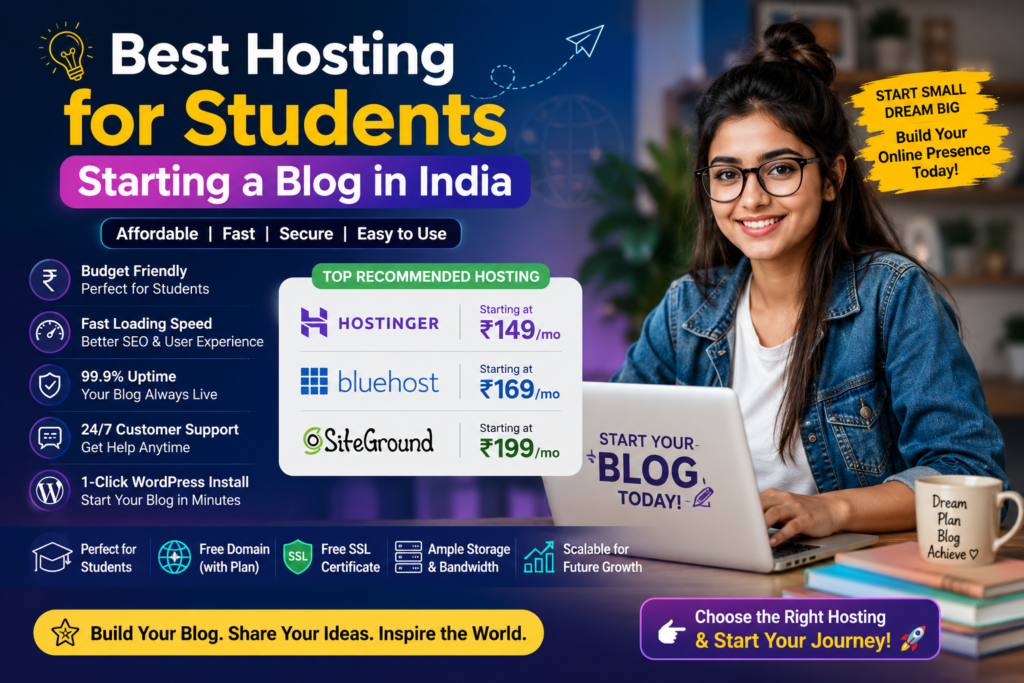 Best Hosting for Students Starting a Blog in India 2026
